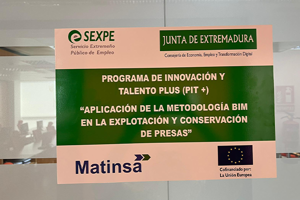 MATINSA desarrolla el proyecto “Aplicación de la metodología BIM en la Explotación y Conservación de Presas”
