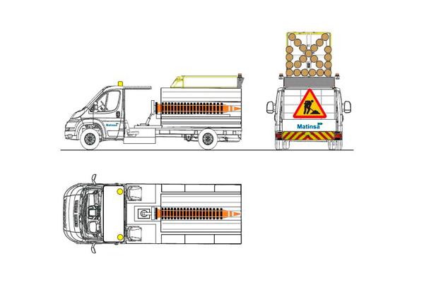 Matinsa develops a vehicle for the placement of provisional signage